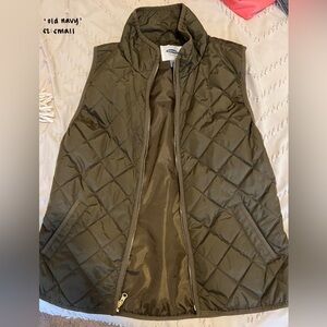 Old Navy Quilted Olive Green Vest
